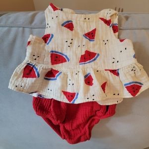 Easy Breezy Linen Muslin Watermelon 🍉 Set, 18 month
